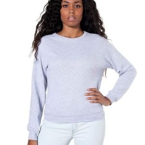 NEW American Apparel Lightweight Drop Shoulder French Terry Sweatshirt Gray
